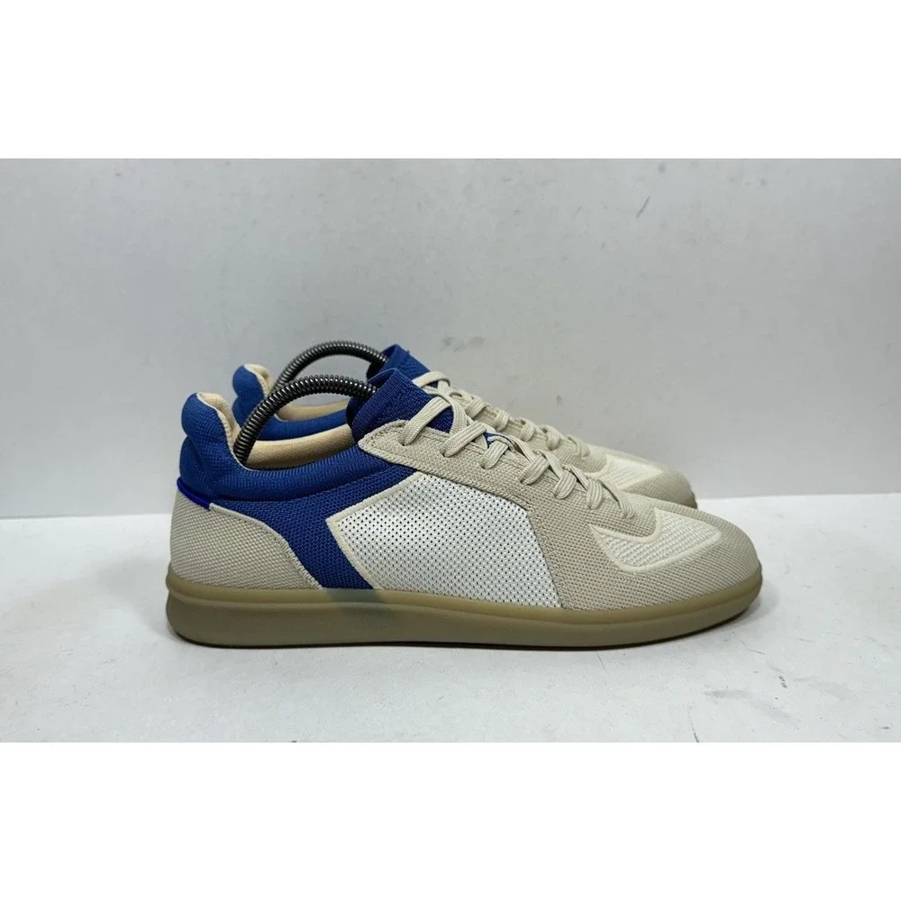 Rothy's The RS01 Mens Size 9 Casual Knitted Sneaker Shoes‎ Coastal Blue Cream